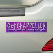 Paars met kapseis bumpersticker (Op auto)