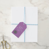 paars met mandala bloemkunst cadeaulabel (Met Touw)