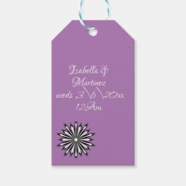 paars met mandala bloemkunst cadeaulabel