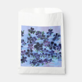 Paars met marineblauw bedankzakje