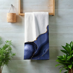 Paars met metallisch goud bad handdoek