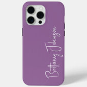 Paars met monogram Case-Mate iPhone case (Achterkant)