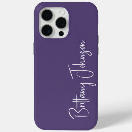 Paars met monogram iPhone 15 pro max hoesje