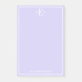 Paars met monogram post-it® notes (Voorkant)