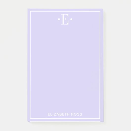 Paars met monogram post-it® notes (Voorkant)