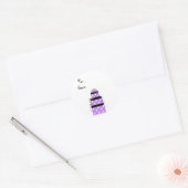 Paars met onmiddellijke verpakking Ronde Sticker (Envelop)