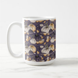 PAARS MET ORANJE CREAM & PAARSE POMPOENEN KOFFIEMOK