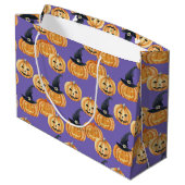 PAARS MET ORANJE HALLOWEEN JACK O LANTERNS GROOT CADEAUZAKJE (Achterkant Gekanteld)