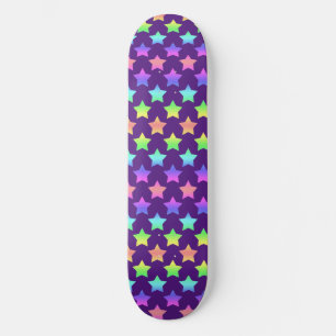 Paars met Pastel Ombre Stars Persoonlijk Skateboard