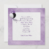 Paars met reliëf afstuderen foto lijst kaart (Achterkant)