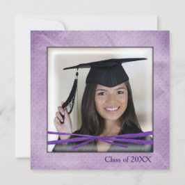 Paars met reliëf afstuderen foto lijst kaart