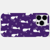 PAARS MET WIT-SITE CAT-PATROON Case-Mate iPhone CASE (Achterkant (horizontaal))