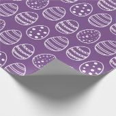 PAARS MET WITTE HOOGSTE EIEREN CADEAUPAPIER (Hoek)