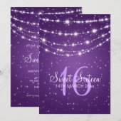 Paars met zestien partijen mousserende keten kaart (Voorkant / Achterkant)