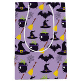 PAARS MET ZWARTE HALLOWEEN PETTEN BROOMS BATTEN MEDIUM CADEAUZAKJE (Voorkant)