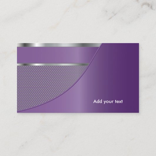 Paars Metal Mesh | Elegant Designed Sjabloon Visitekaartje (Achterkant)