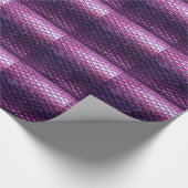 Paars metallic snakeskin-patroon cadeaupapier (Hoek)