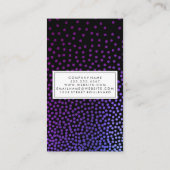 Paars metallisch gevlochten patroon visitekaartje (Achterkant)