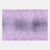 Paars metallisch glitterspatroon inpakpapier vel (Voorkant 3)