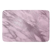 Paars metallisch Lila Mauve Marble Stone Metallic Badmat (Voorkant)