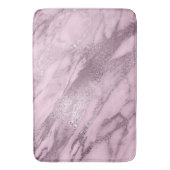 Paars metallisch Lila Mauve Marble Stone Metallic Badmat (Voorkant Verticaal)