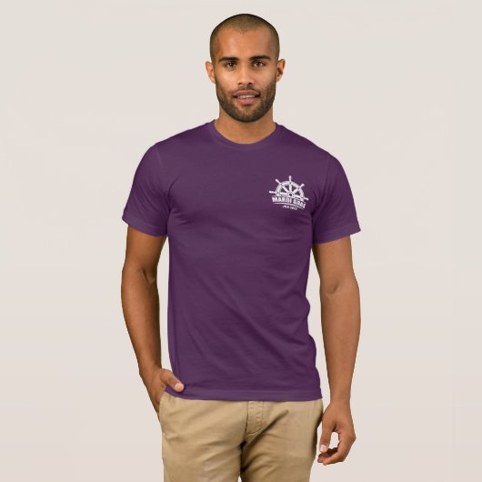 Paars MG-T-shirt Wit Logo/Volledige kleur Rug T-shirt (Voorkant volledig)