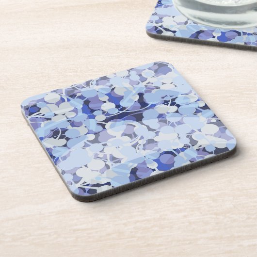 Paars microbe-patroon bier onderzetter (Linkerzijde)