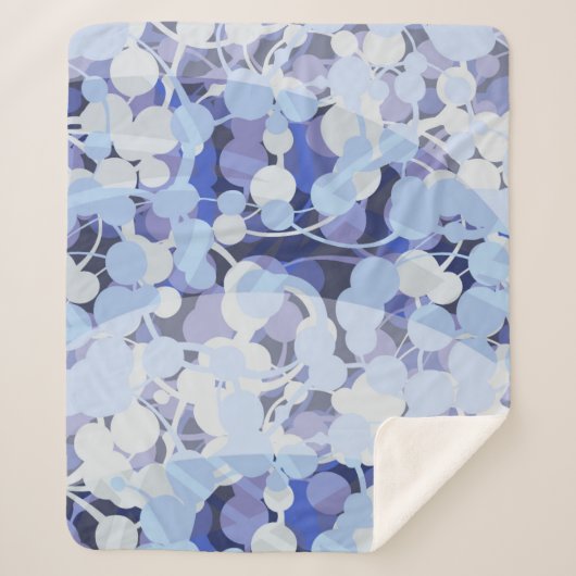 Paars microbe-patroon sherpa deken (Voorkant)