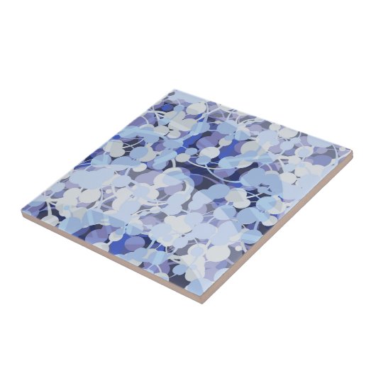 Paars microbe-patroon tegeltje (Zijkant)