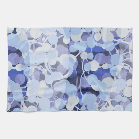 Paars microbe-patroon theedoek (Horizontaal)