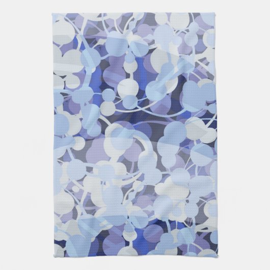 Paars microbe-patroon theedoek (Verticaal)