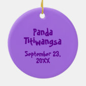 Paars mijn eerste kerstcadeaufotonaam Cat Keramisch Ornament (Achterkant)