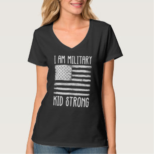 Paars militair Kind voor kinderen T-shirt