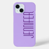 Paars, minimalistisch, Jumbo Name Case-Mate iPhone Case (Achterkant)