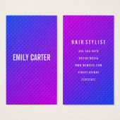 Paars minimalistisch mengsel visitekaartjes (Voorkant /achterkant)