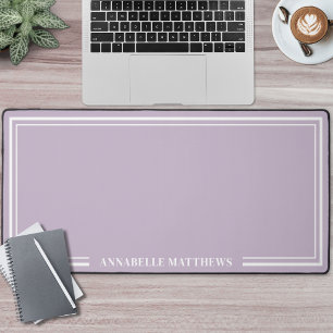 Paars Minimalistisch Monogram Bureaumat