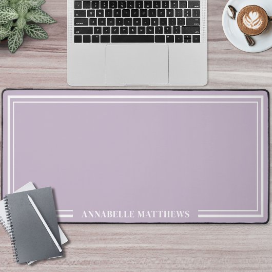 Paars Minimalistisch Monogram Bureaumat