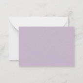 Paars Minimalistisch Monogram Notitiekaartje (Achterkant)