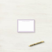 Paars Minimalistisch Monogram Post-it® Notes (Op bureau)