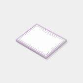Paars Minimalistisch Monogram Post-it® Notes (Schuin)
