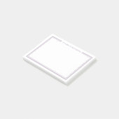 Paars Minimalistisch Monogram Post-it® Notes (Schuin)