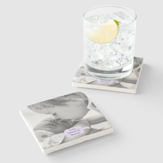 Paars minimalistisch Onderzetter van de Moederdag  (Zijkant)