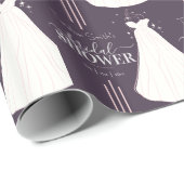 Paars minimalistisch Vrijgezellenfeest op maat Cadeaupapier (Rol Hoek)