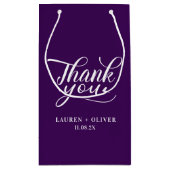 Paars | Minimalistische bruiloft dank u Klein Cadeauzakje (Achterkant)