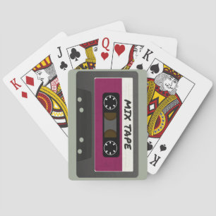 Paars Mix Tape - 80s en 90s Retro Geïnspireerd Ges Pokerkaarten