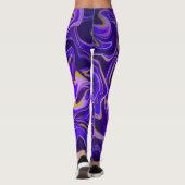 Paars modellenpatroon leggings (Achterkant)