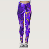 Paars modellenpatroon leggings (Voorkant)
