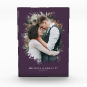 Paars modern aangepast fotocadeau-startdecor fotoblokken (Voorkant)