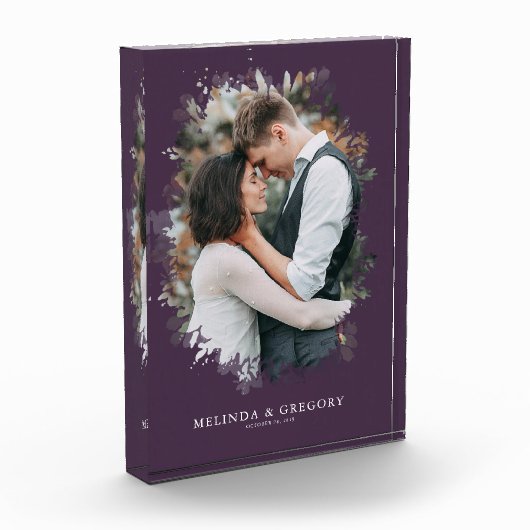 Paars modern aangepast fotocadeau-startdecor fotoblokken (Links)