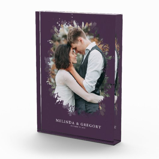 Paars modern aangepast fotocadeau-startdecor fotoblokken (Rechts)